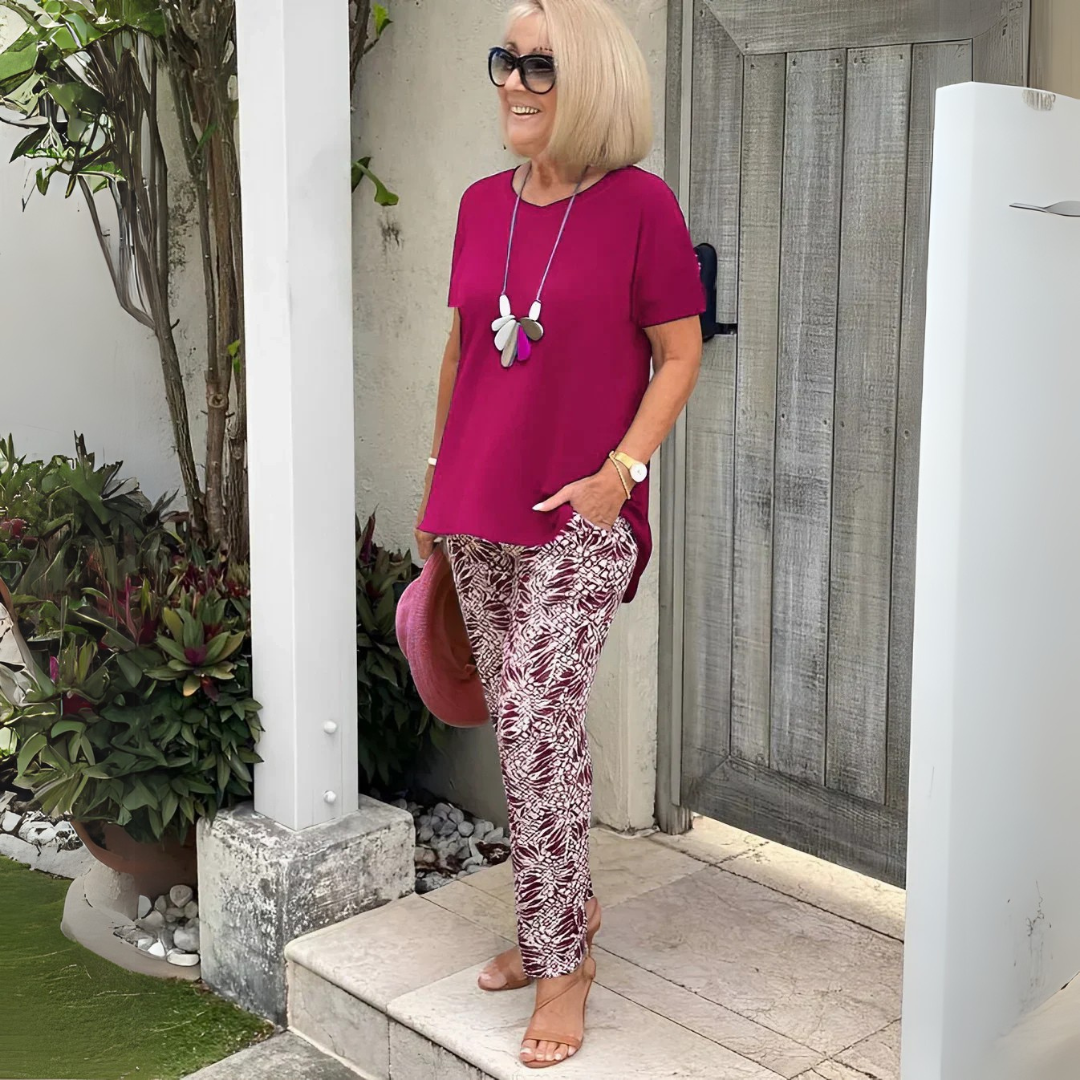 Elise - Elegante kreukvrije set van twee delen met een perfect gevormde pasvorm