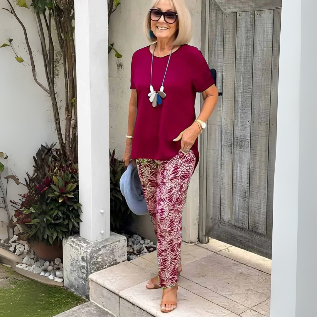 Elise - Elegante kreukvrije set van twee delen met een perfect gevormde pasvorm